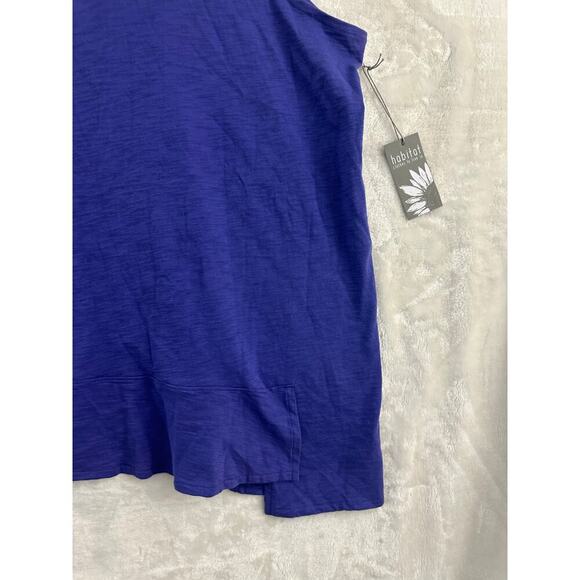 NWT Habitat Purple Cowl Neck Flowy Top 2X Lagenlook Minimalist - Picture 2 of 8